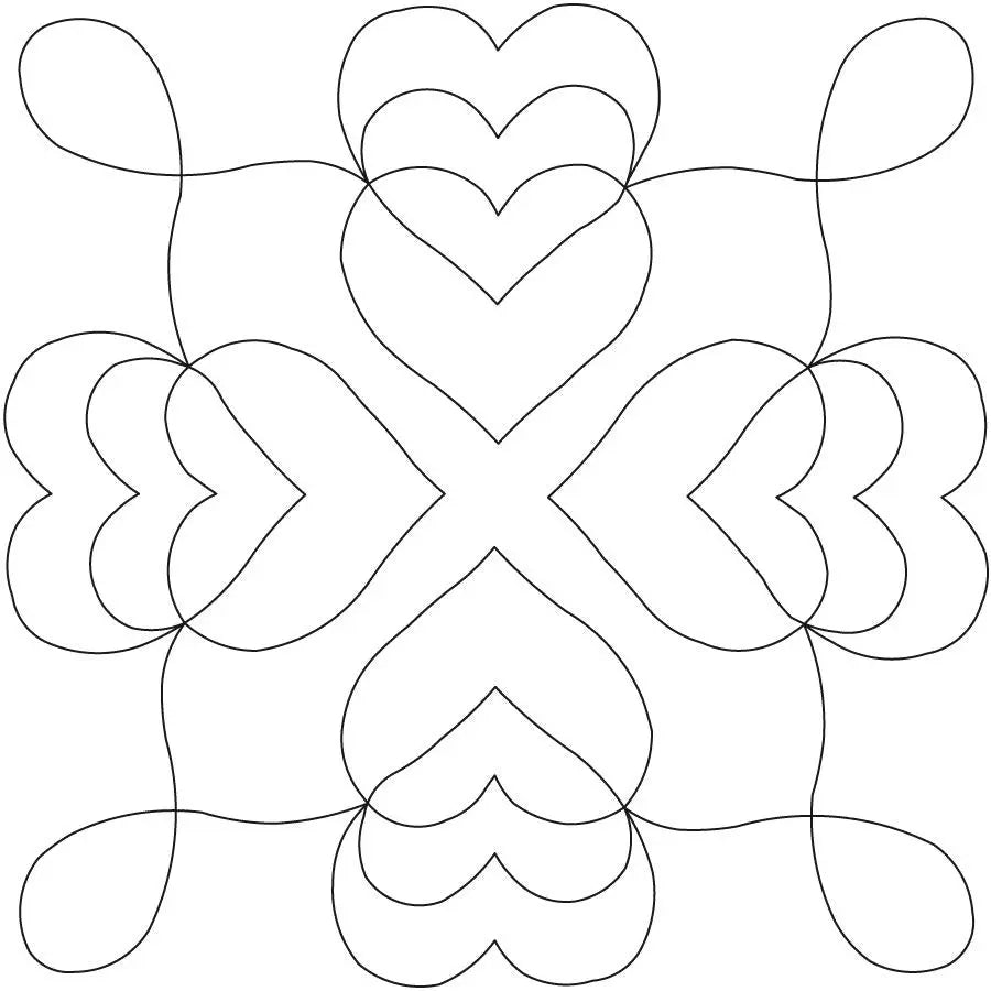 Hearts in Space Block - Linda's Electric Quilters