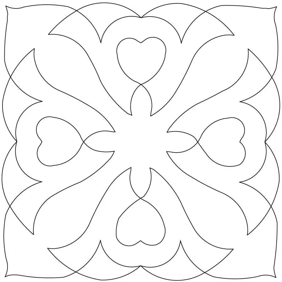 Hearts of Tulips Block - Linda's Electric Quilters