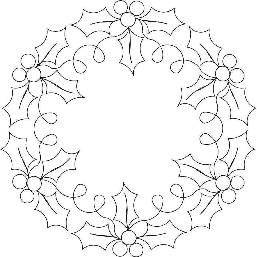 Holly Berries Wreath Block - Linda's Electric Quilters