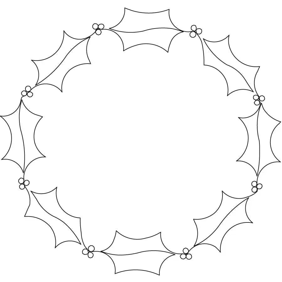 Holly Leaves Wreath Block - Linda's Electric Quilters