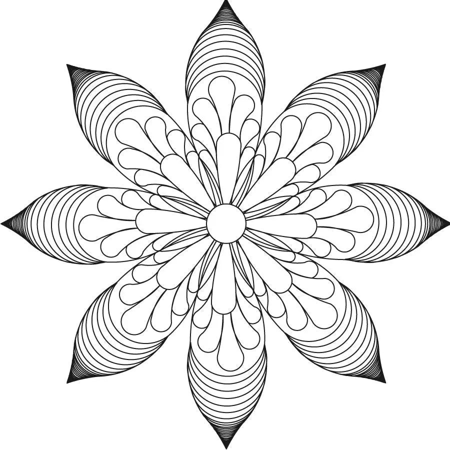 Indian Fleather 8 Petal Block - Linda's Electric Quilters