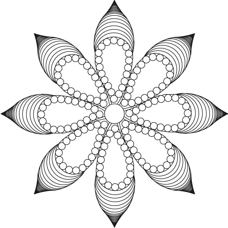 Indian Fleather Pearls 8 Petal Block - Linda's Electric Quilters