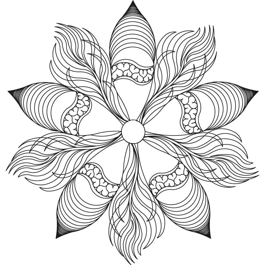 Indian Fleather 5 Petal Block - Linda's Electric Quilters