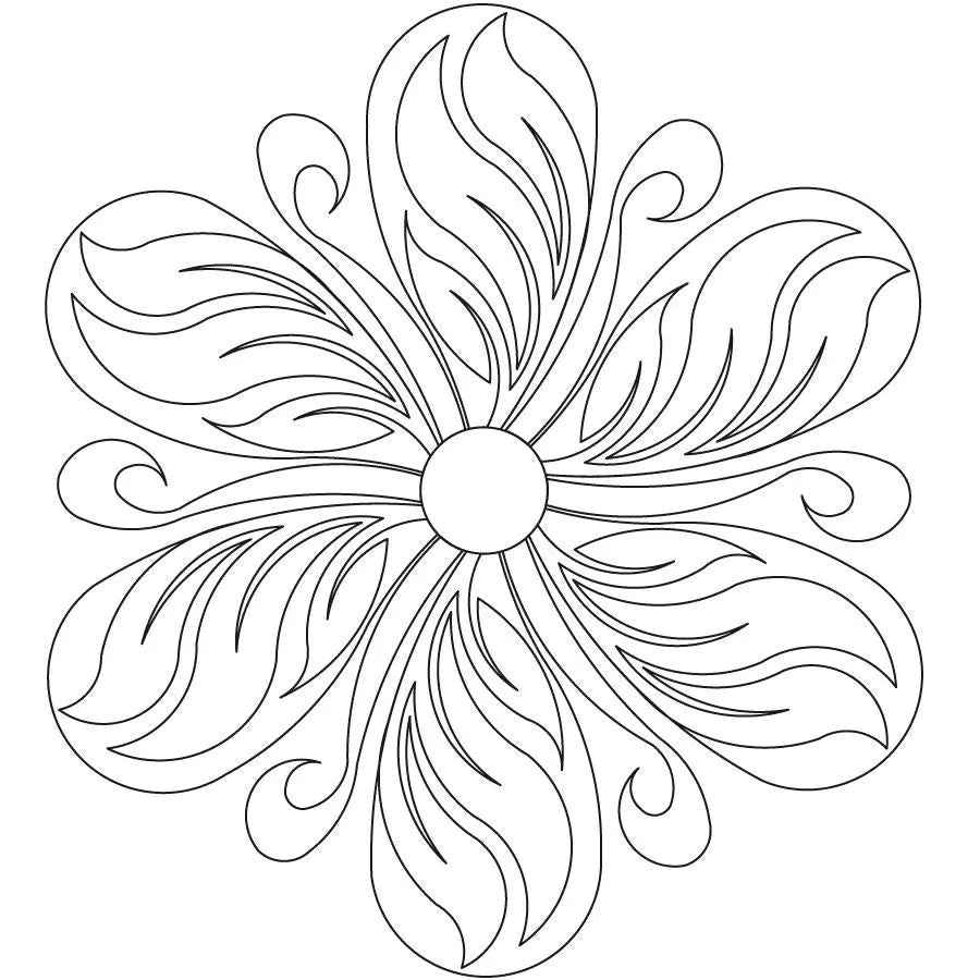 Leafy Fleather 6 Petal Block - Linda's Electric Quilters