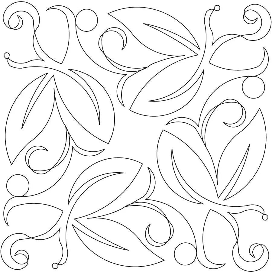 Leaves and Circles Block - Linda's Electric Quilters