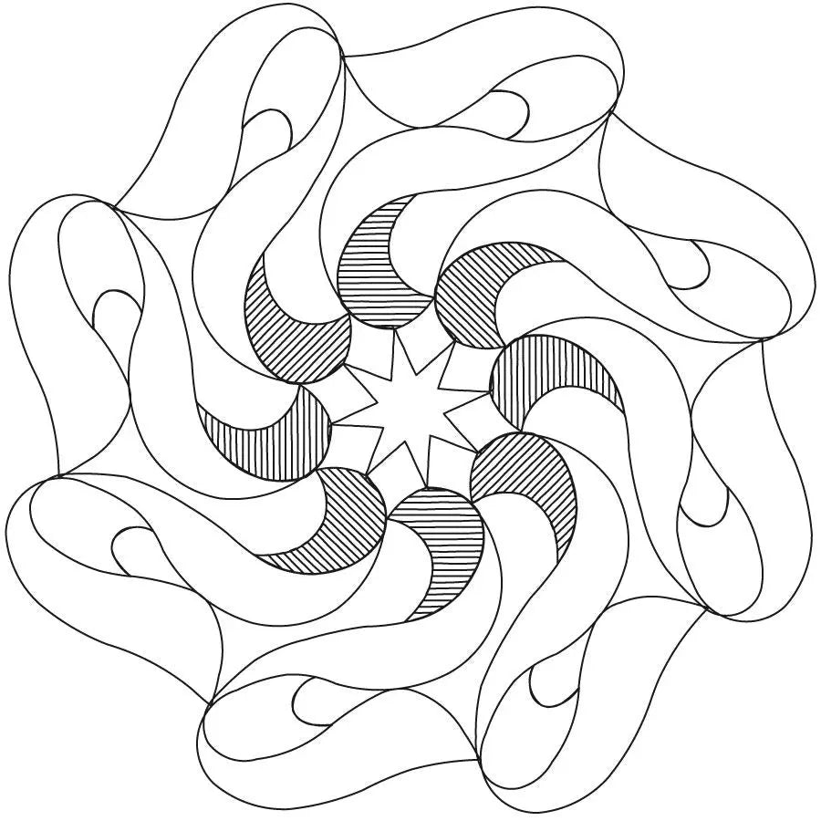 Ribboned Galaxy 2 Block - Linda's Electric Quilters