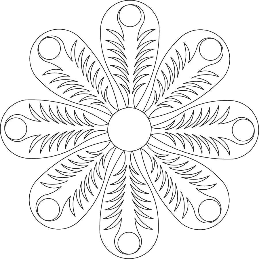 Miami Fleather 8 Petal Block - Linda's Electric Quilters