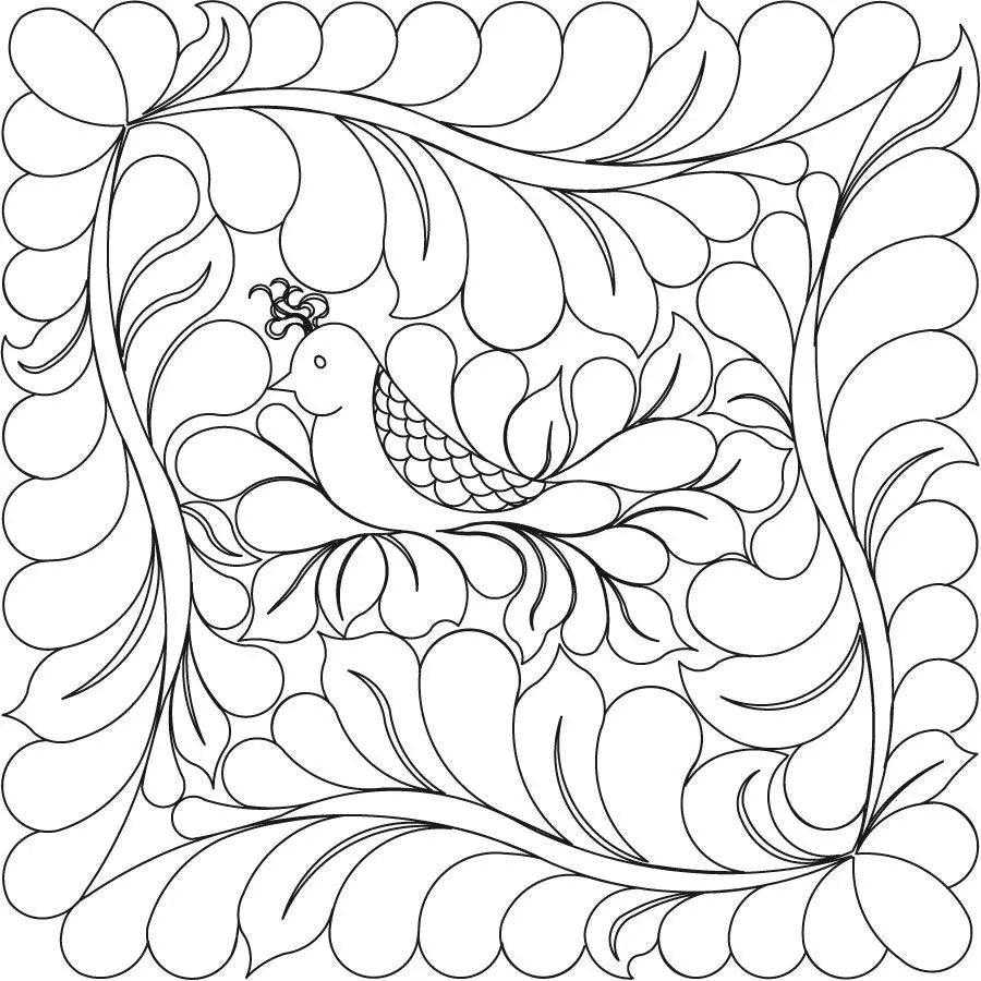 Nesting Bird 3 Block - Linda's Electric Quilters