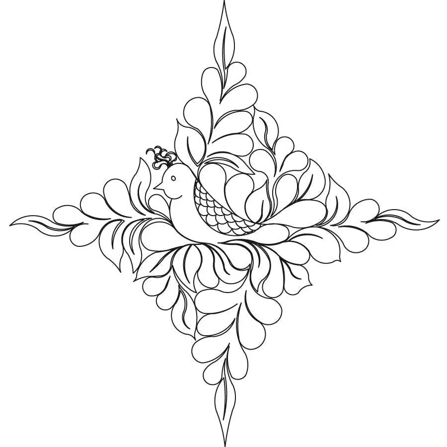 Nesting Bird Diamond Block - Linda's Electric Quilters