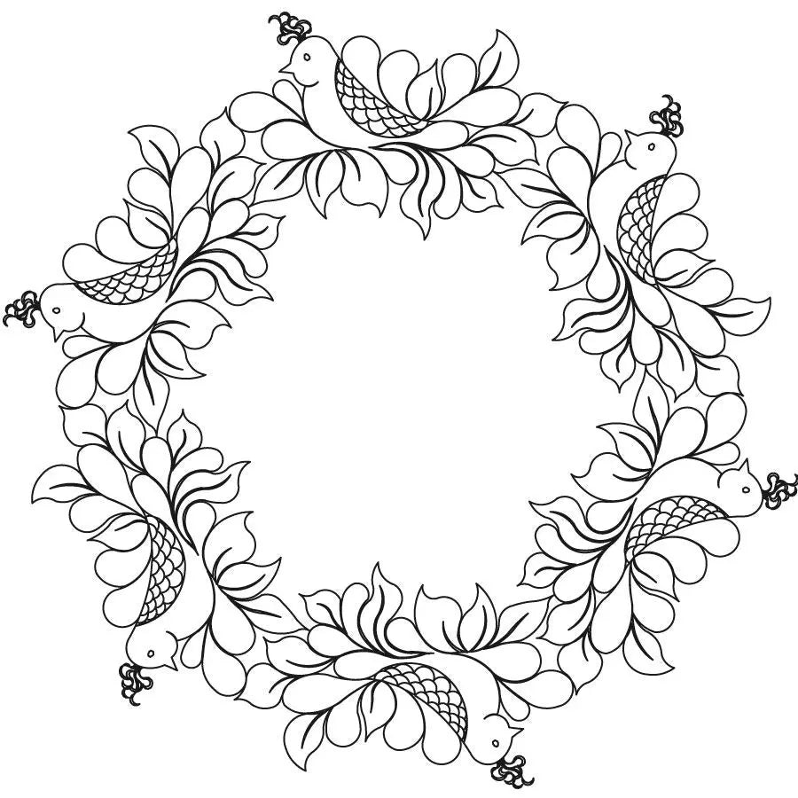 Nesting Bird Wreath Block - Linda's Electric Quilters