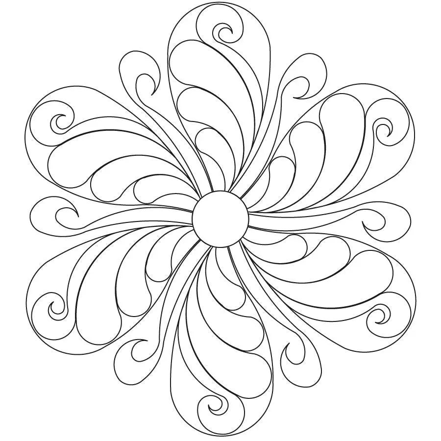 Twisted Fleather 6 Petal Block - Linda's Electric Quilters