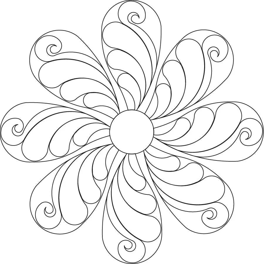 Twisted Fleather 8 Petal Block - Linda's Electric Quilters