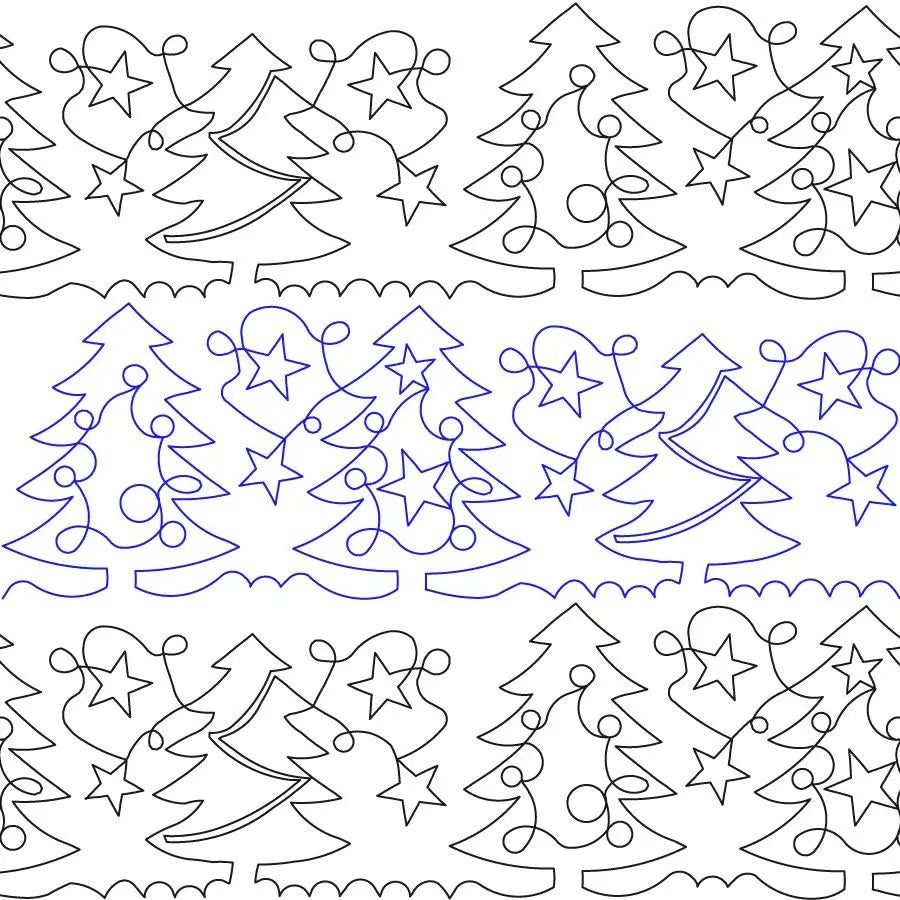 Christmas Tree Border - Linda's Electric Quilters