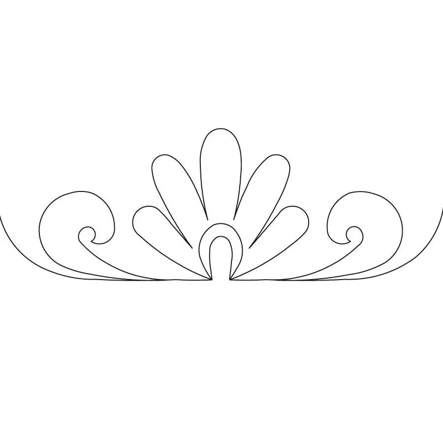 Feather Flower Border - Linda's Electric Quilters