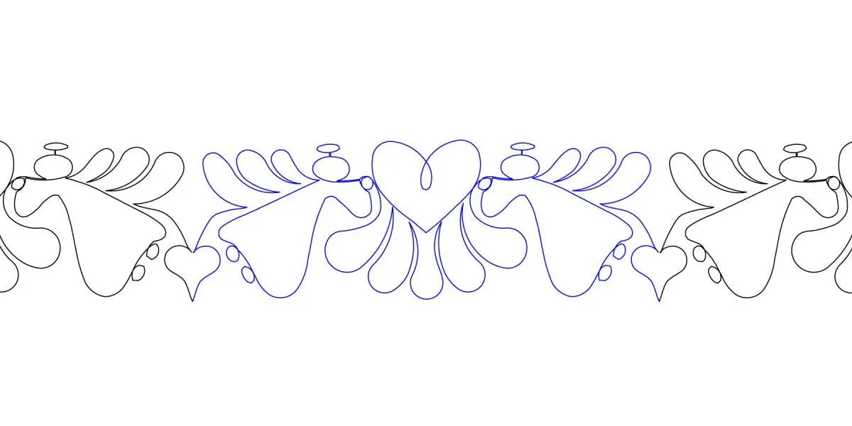 Feather Quilt Angel A Border - Linda's Electric Quilters