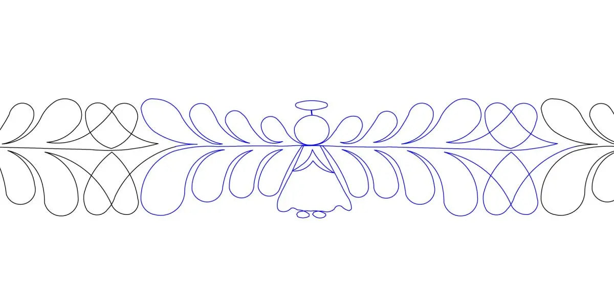 Feather Quilt Angel B Border - Linda's Electric Quilters