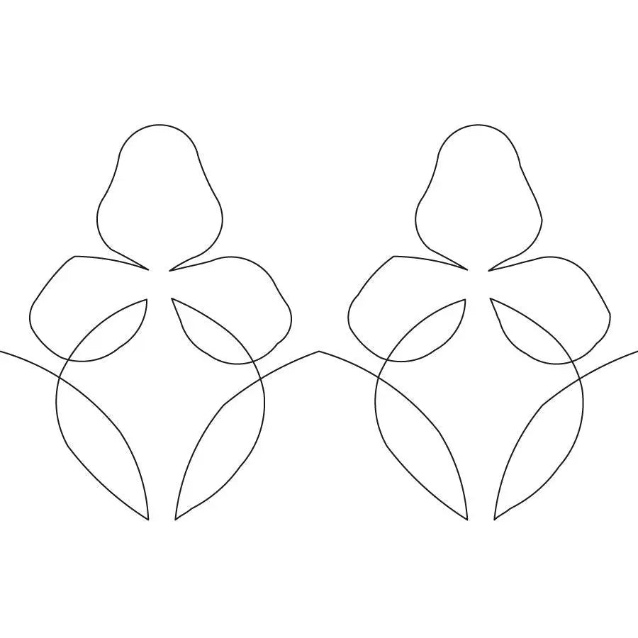 Mid Iris Knows Border - Linda's Electric Quilters