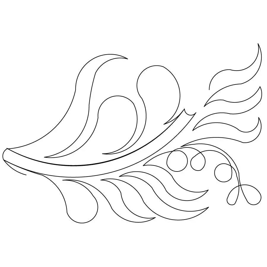 Berry Feather Fern Corner - Linda's Electric Quilters