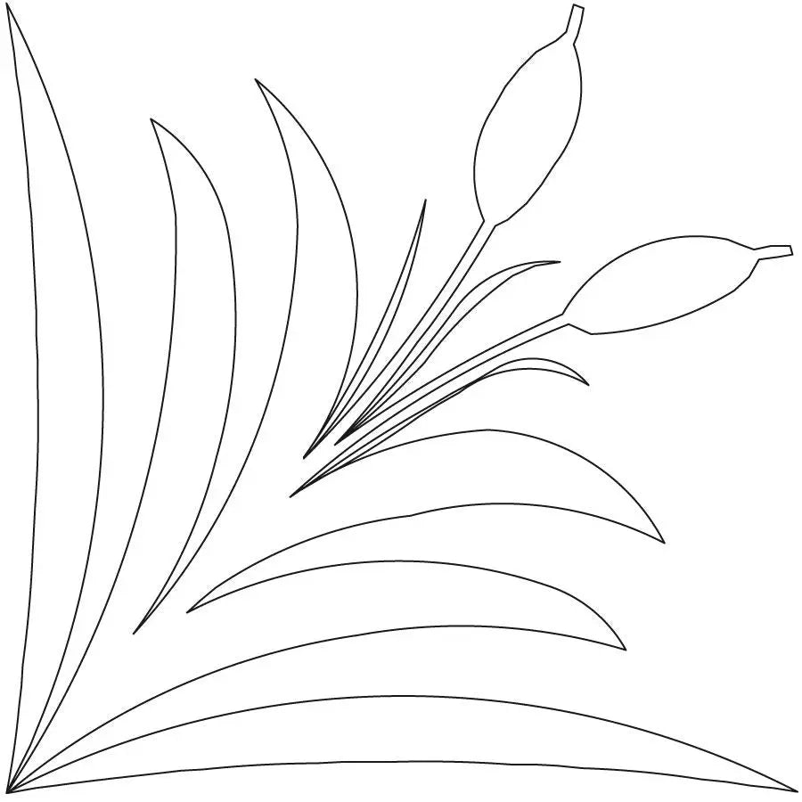 Bull Rushes 2 Corner - Linda's Electric Quilters