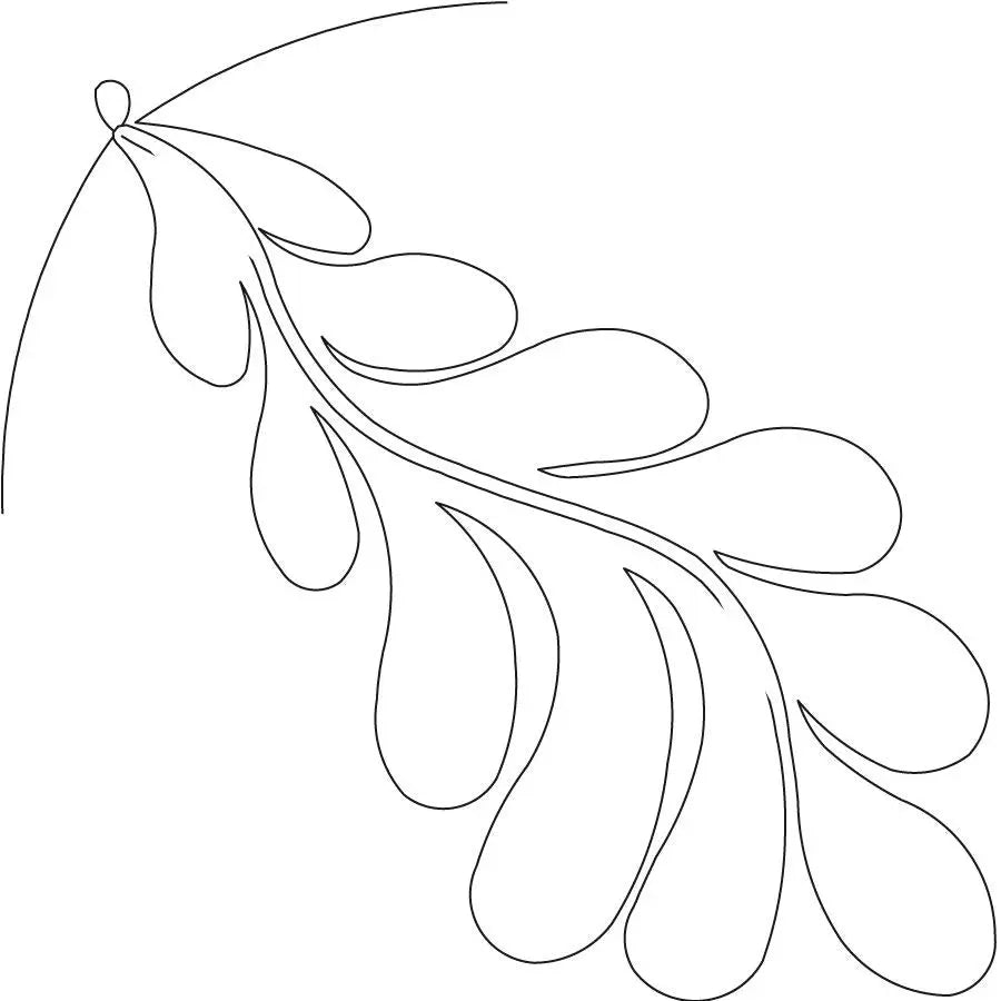 Feather Flower A Corner - Linda's Electric Quilters