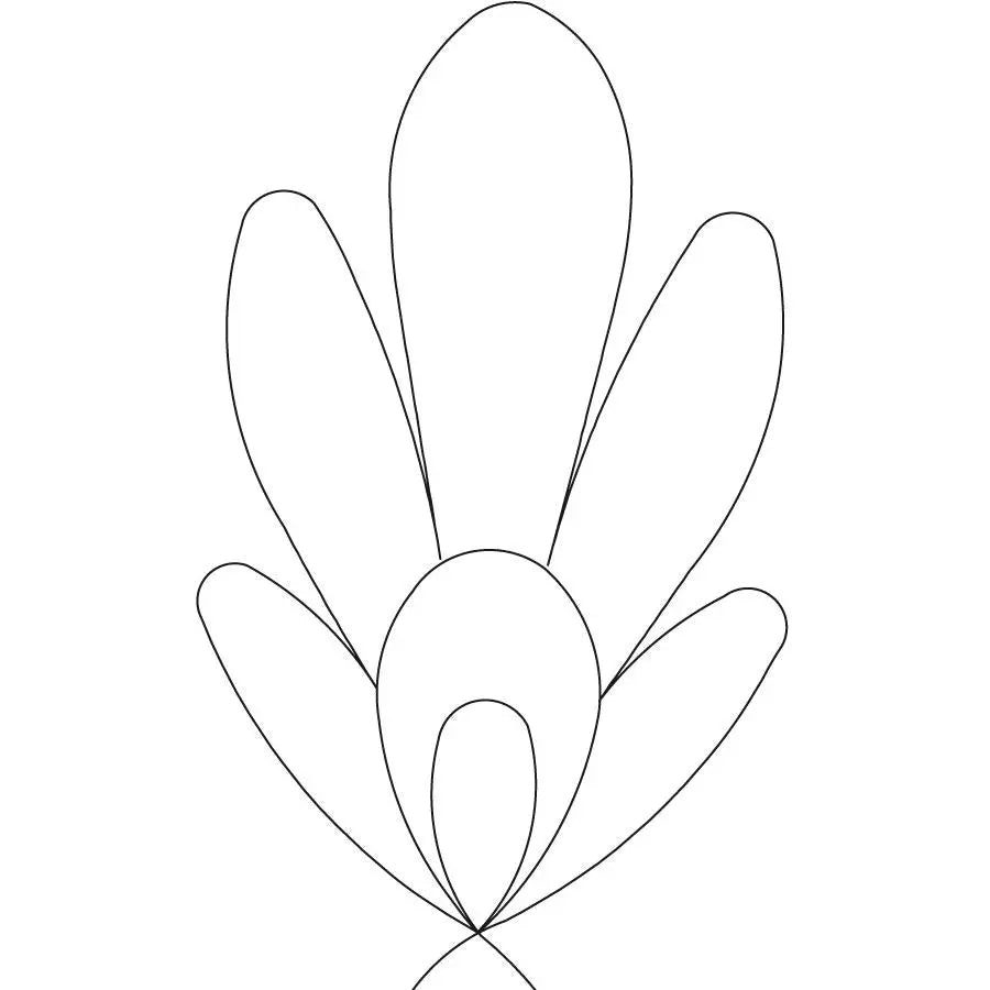 Feather Flower B Corner - Linda's Electric Quilters