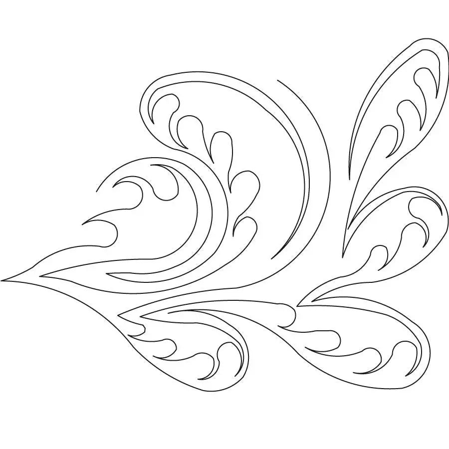 Feather in Feather Corner - Linda's Electric Quilters