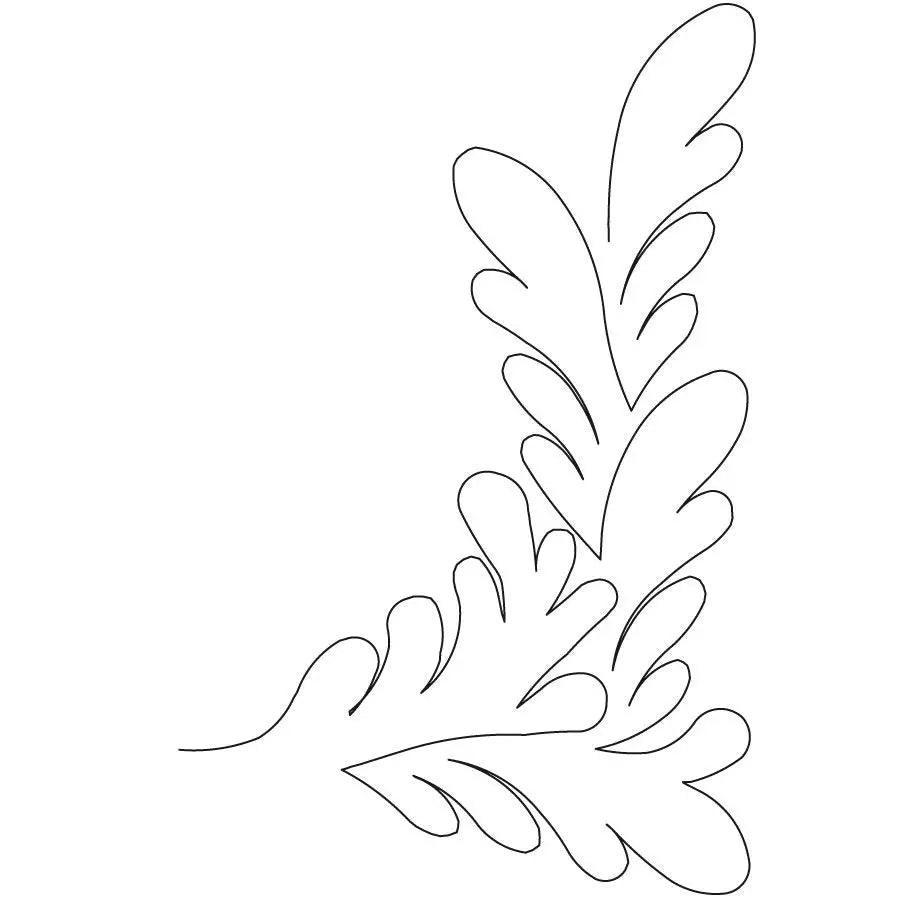 Flutter Feather Corner - Linda's Electric Quilters