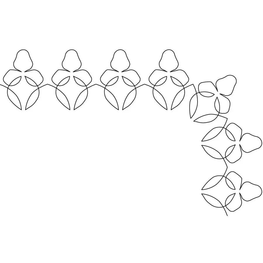 Mid Iris Knows Corner - Linda's Electric Quilters