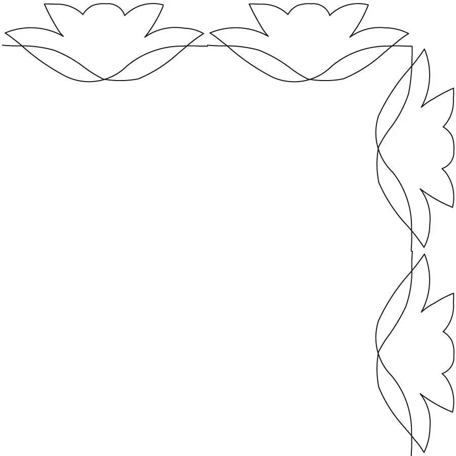 Water Lily Corner - Linda's Electric Quilters