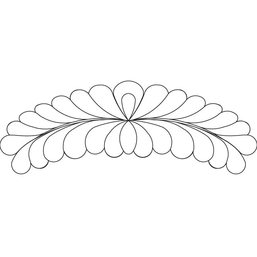 Dotted Feather Open Sash - Linda's Electric Quilters