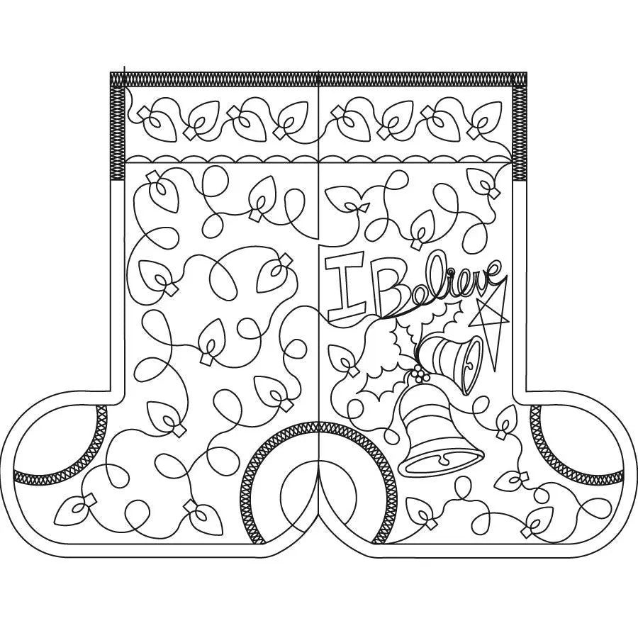 Bells Stocking - Linda's Electric Quilters