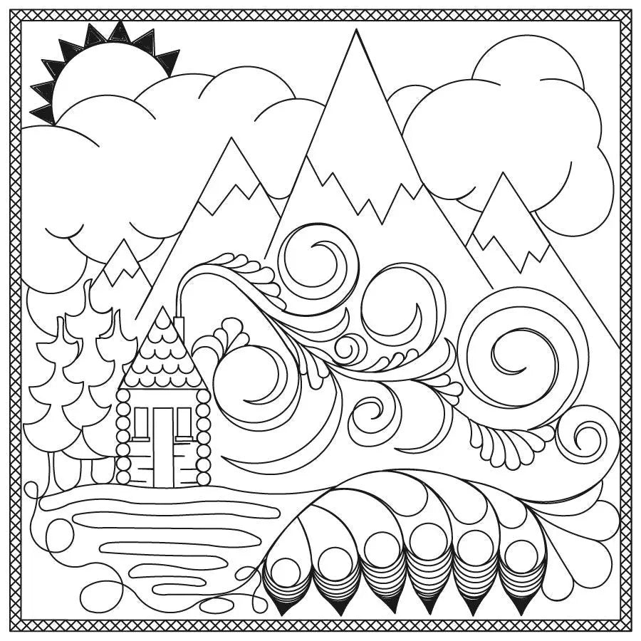 Cabin A Placemat - Linda's Electric Quilters