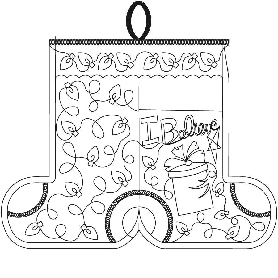 Gift Stocking Name Tag - Linda's Electric Quilters