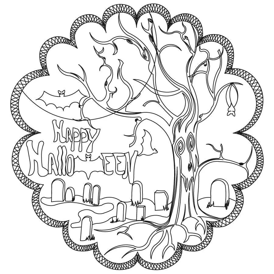 Halloween 2 Placemat - Linda's Electric Quilters