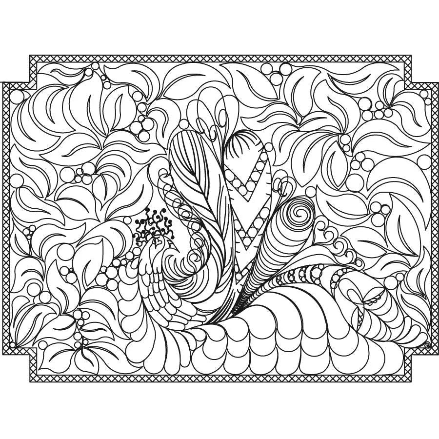 Simple Peacock Petals Placemat - Linda's Electric Quilters