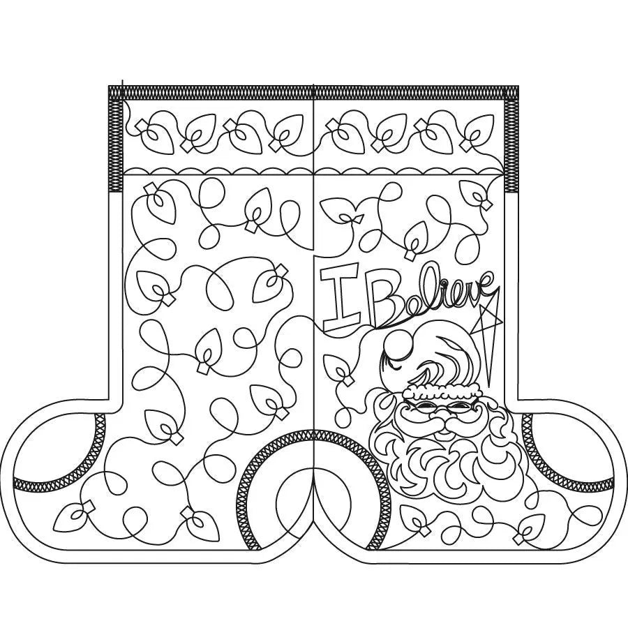 Santa Stocking - Linda's Electric Quilters