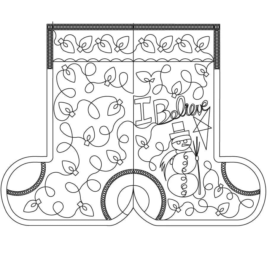 Snowman Stocking - Linda's Electric Quilters