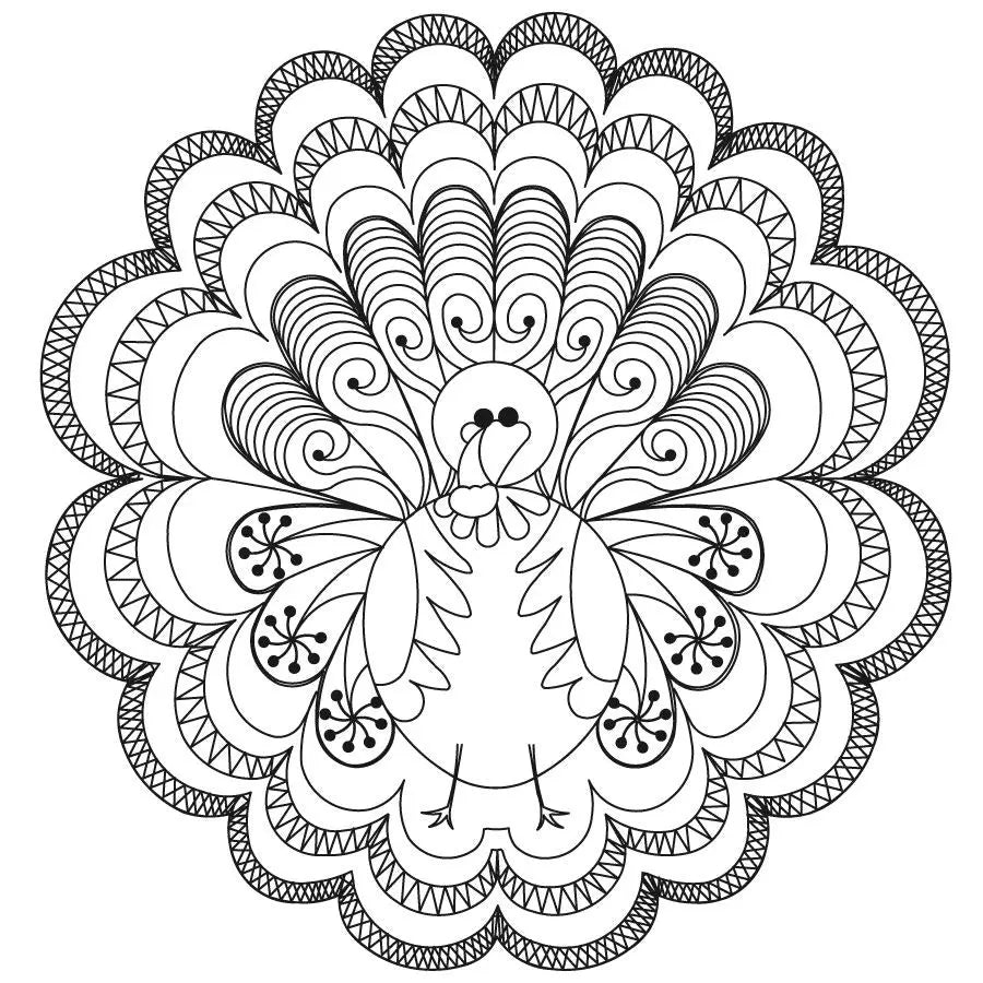 Fancy Turkey Placemat - Linda's Electric Quilters