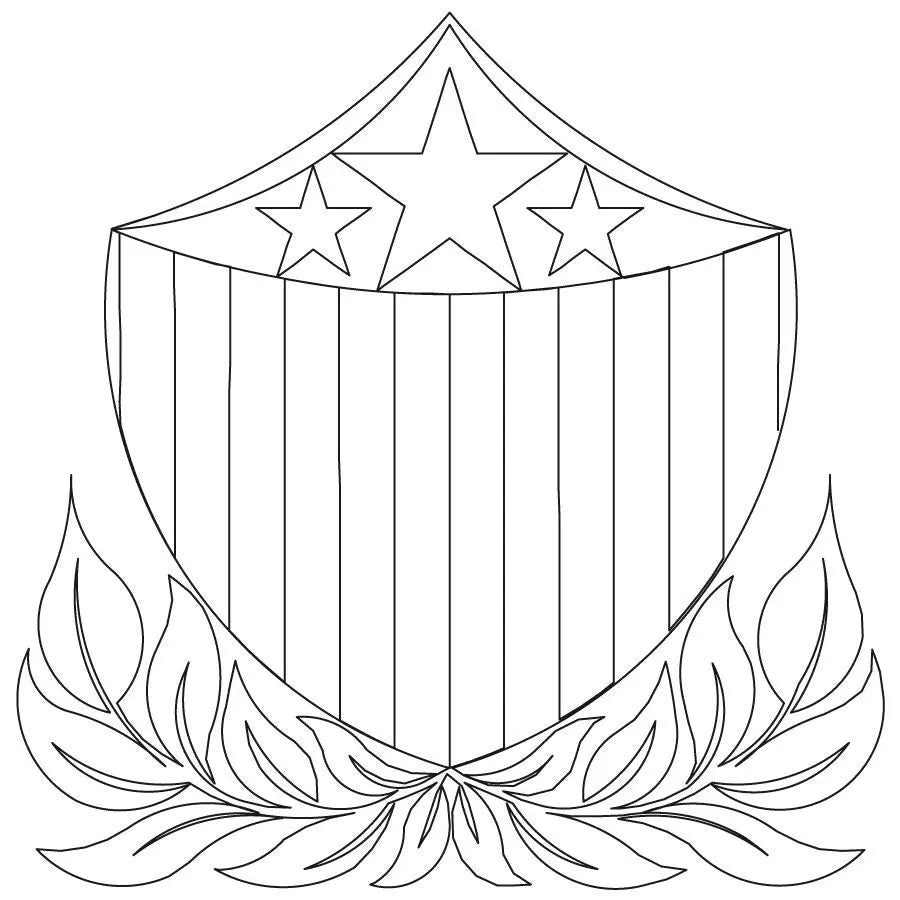 Patriotic Shield Block - Linda's Electric Quilters