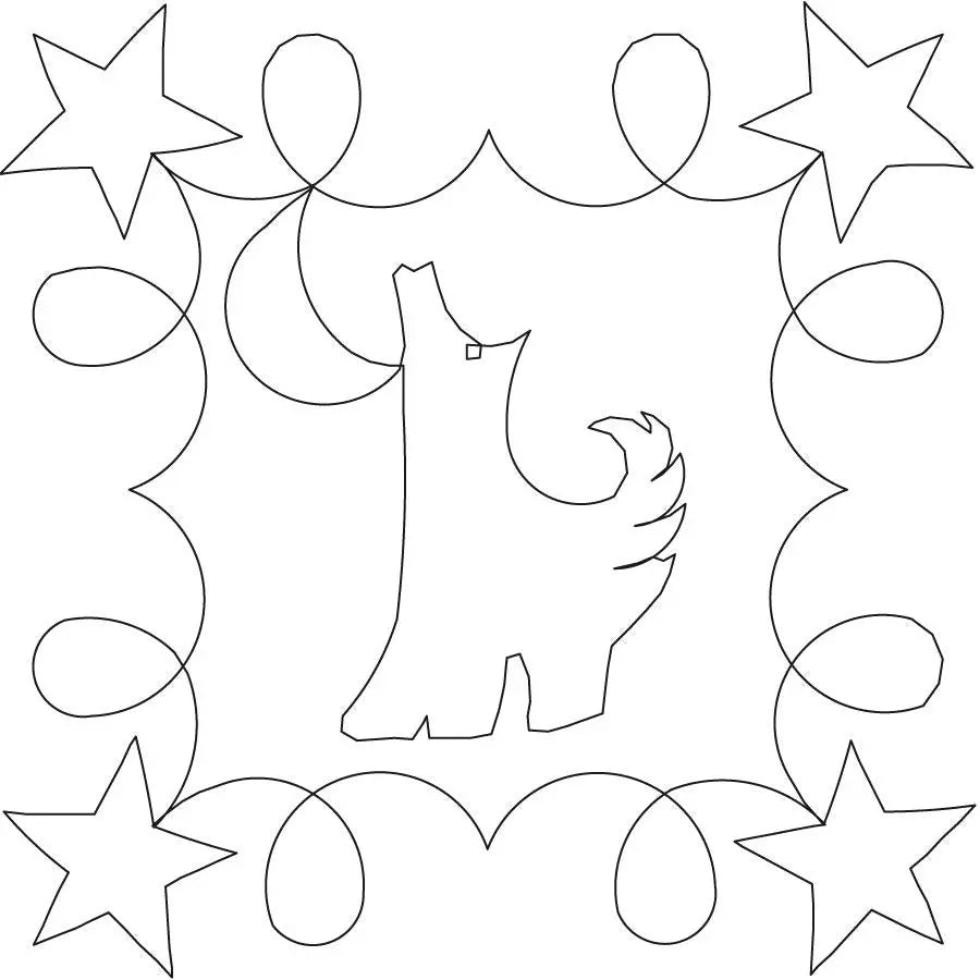 Western Night Coyote Block - Linda's Electric Quilters