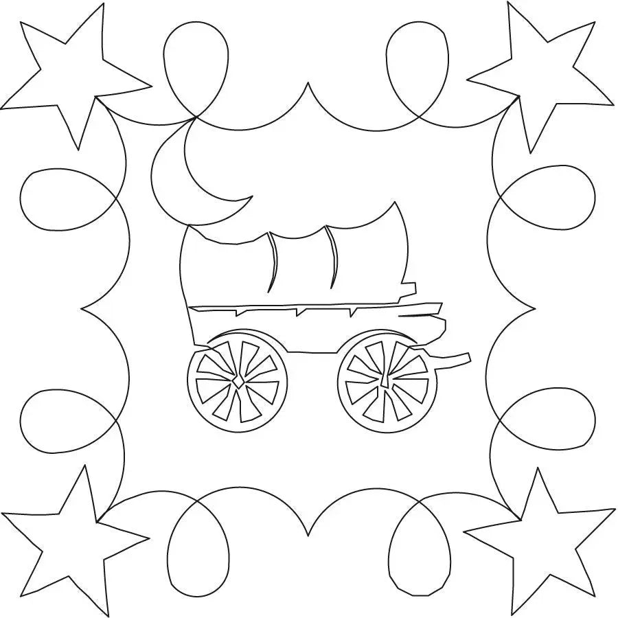 Western Night Wagon Block - Linda's Electric Quilters