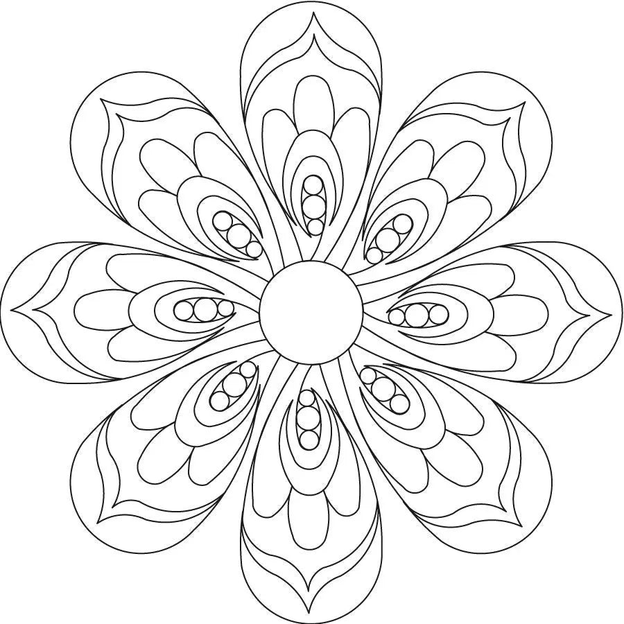 Peacock Fleather 8 Petal Block - Linda's Electric Quilters