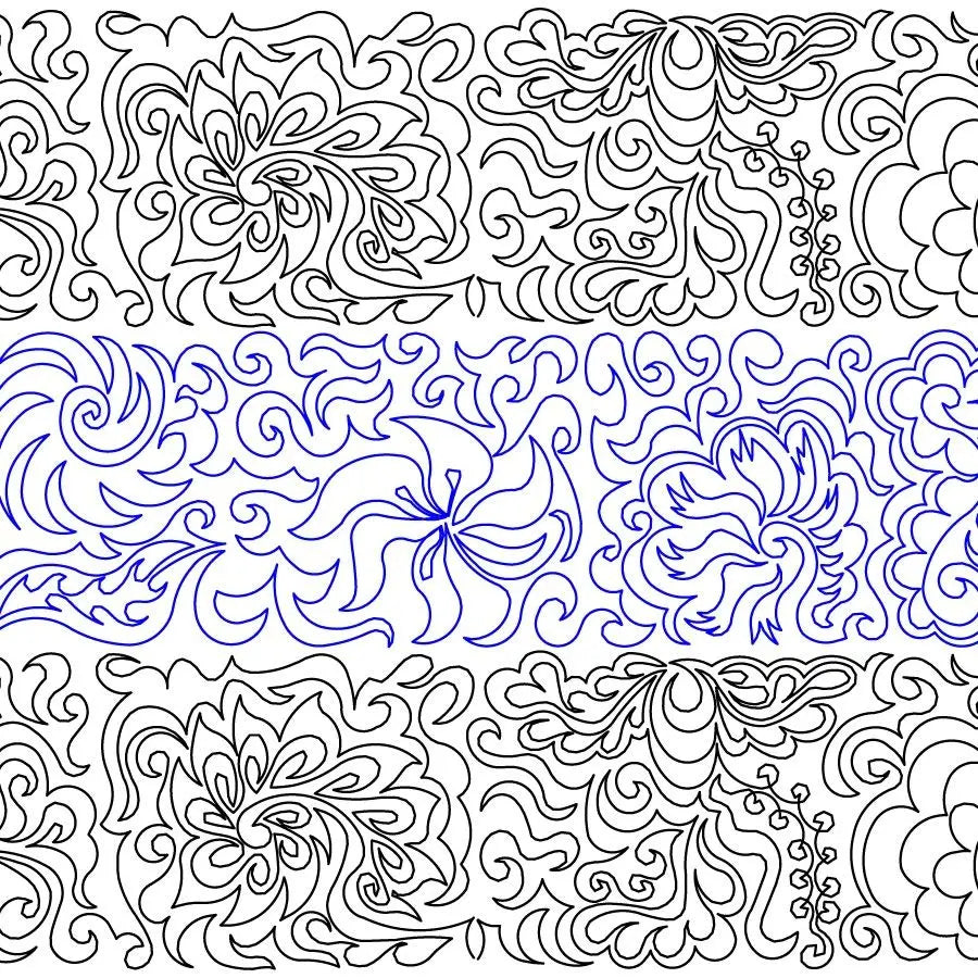 Folk Garden Digital E2E - Linda's Electric Quilters