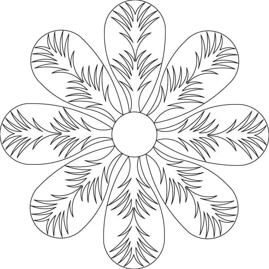 Pineapple Fleather 8 Petal Block - Linda's Electric Quilters