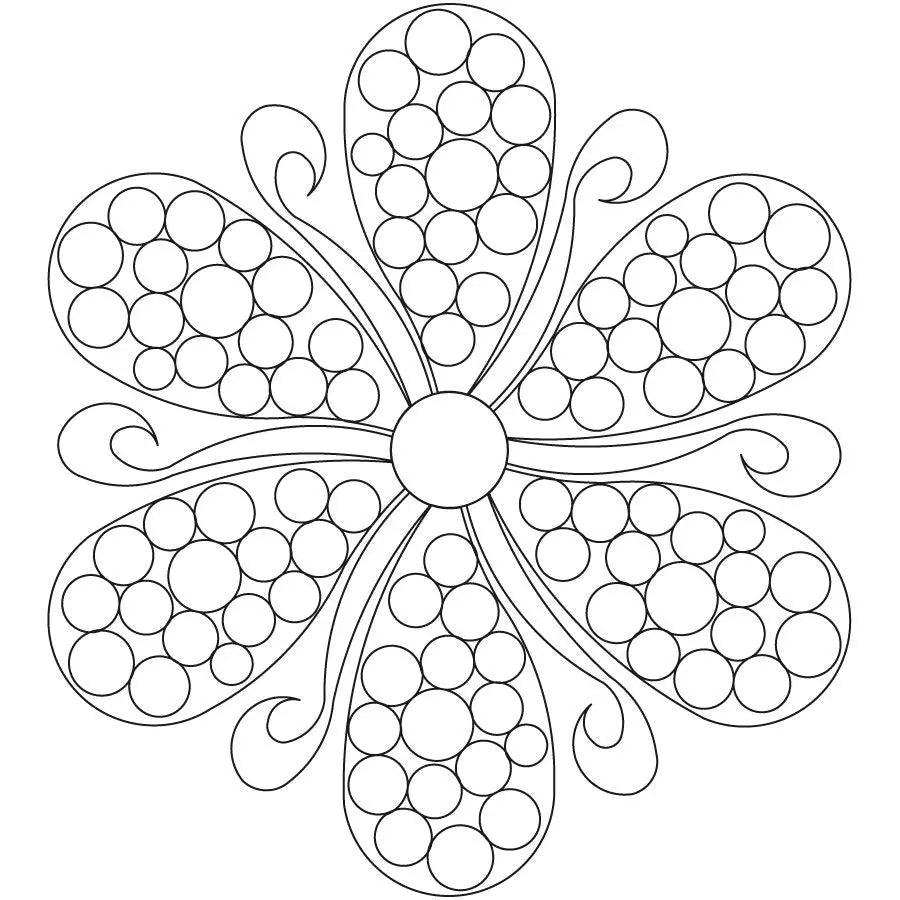 Polka Dot Fleather 6 Petal Block - Linda's Electric Quilters