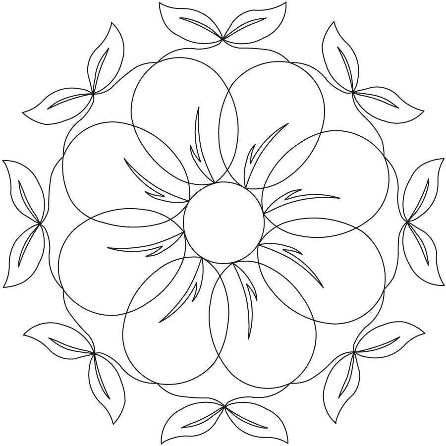 Posy 1 Block - Linda's Electric Quilters