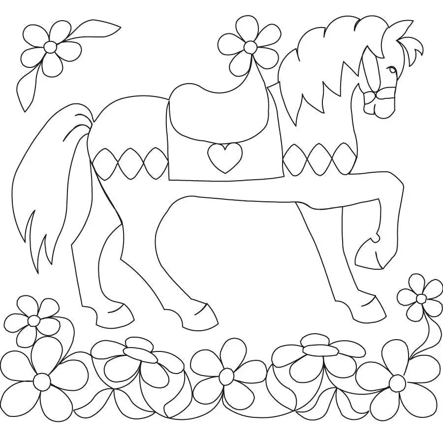 Pretty Pony Combined Block - Linda's Electric Quilters