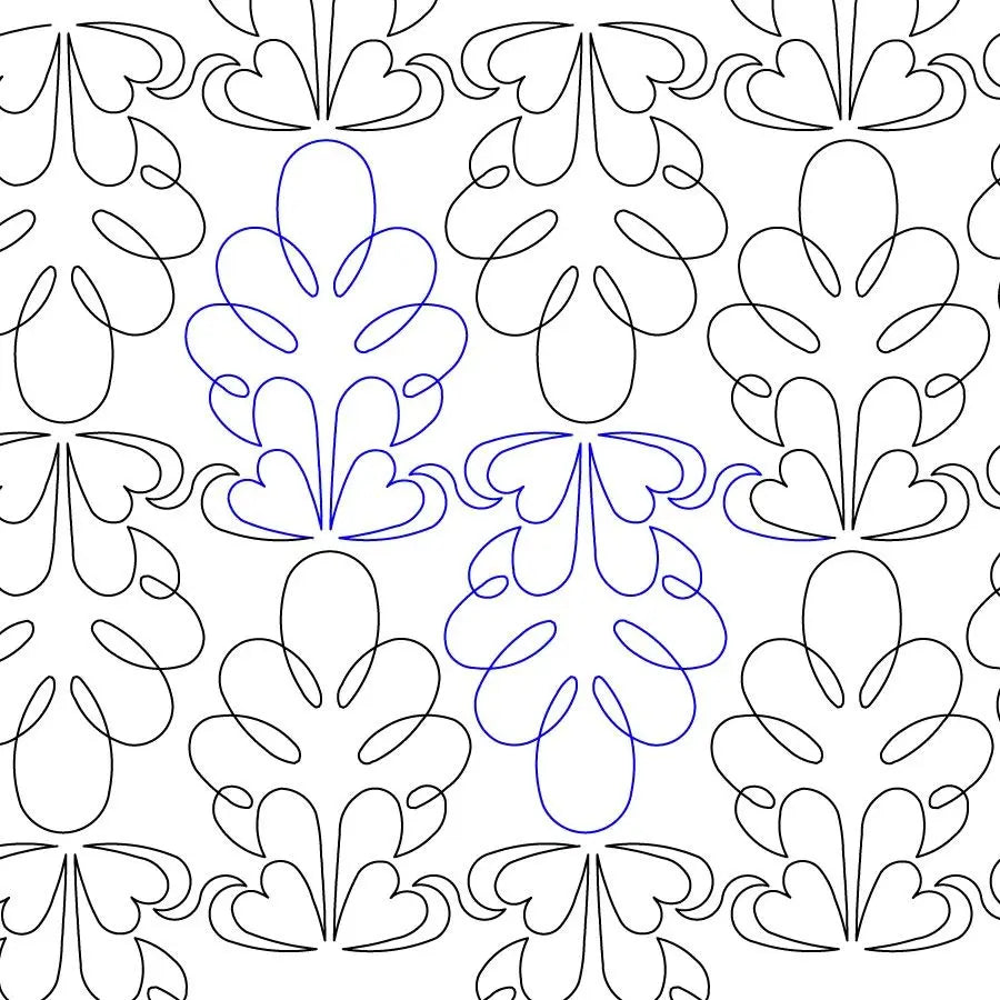 Coxcomb Allover B Digital E2E - Linda's Electric Quilters