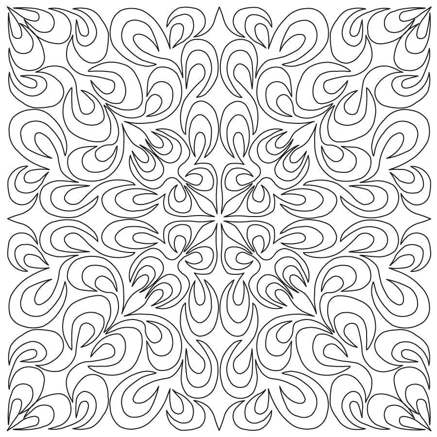 Tear Drop Peacock Fill - Linda's Electric Quilters