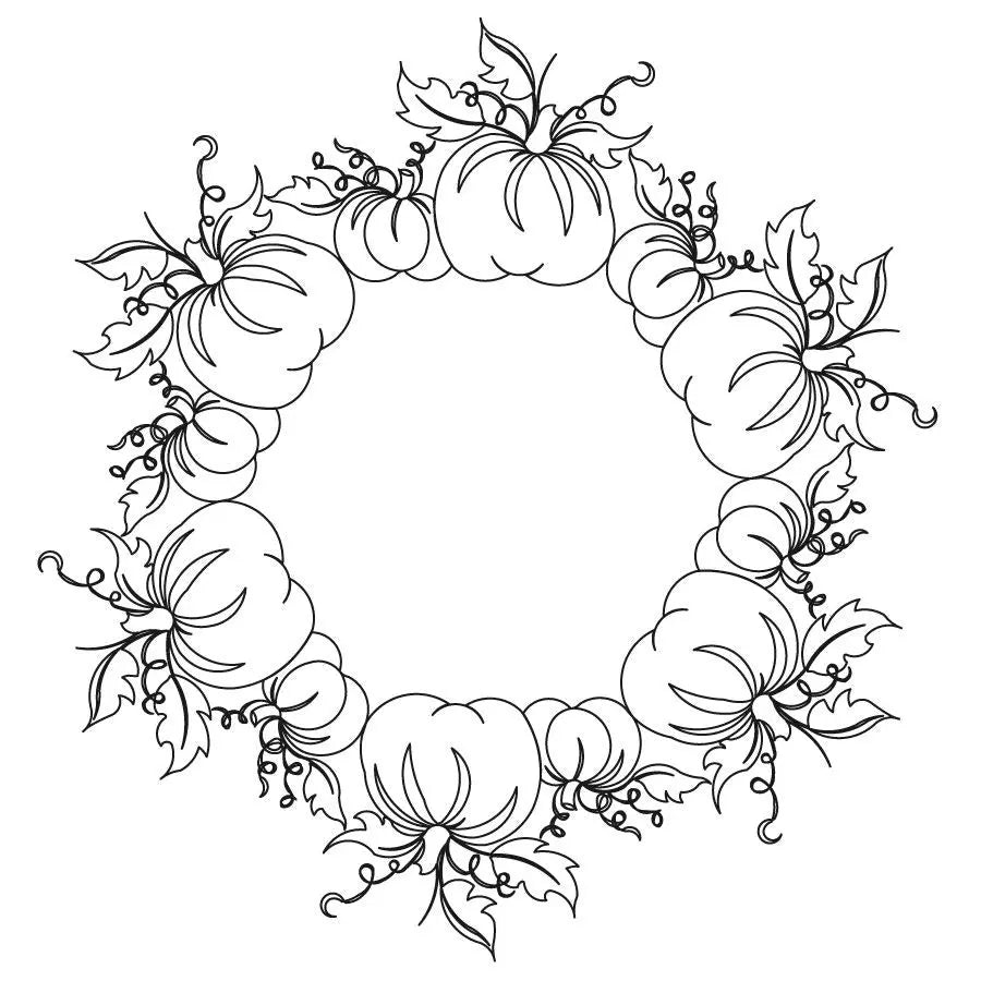 Pumpkin Wreath Block - Linda's Electric Quilters